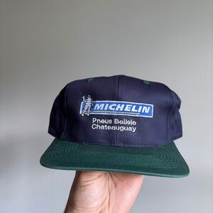 vintage MICHELIN TIRES racing dad hat trucker hat snapback 2 tone